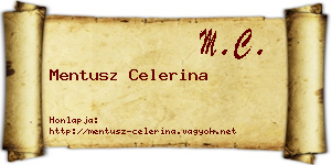 Mentusz Celerina névjegykártya